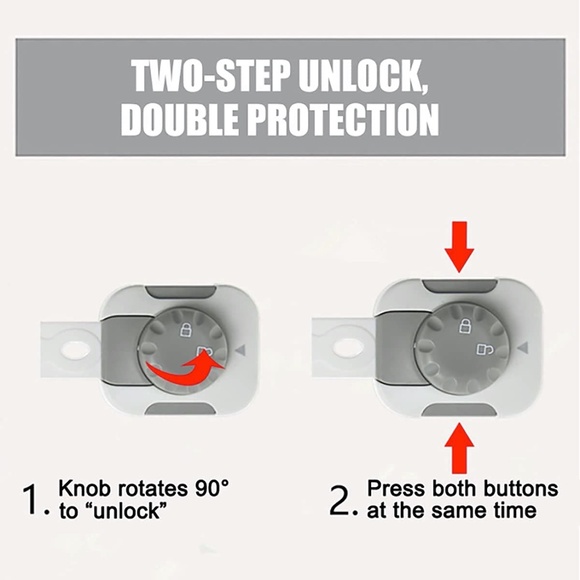 Baby Safety Cabinets Strap Locks for Cabinets, Fridges, Drawers, Toilets etc - Picture 4 of 7
